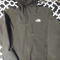 All Black Women's Northface Fleece/Windbreaker Jacket 
