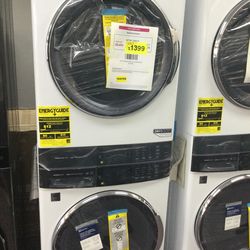 Electrolux 4.5 cu. Ft. Stacked washer 8.0 cu. Ft. Electric dryer laundry tower Model#ELTE7600AW