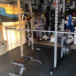 Power Rack, Bench, Weight (whole gym setup)