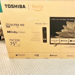 75 Toshiba Smart 4k HDTV In Box 6 Month Warranty. Free Delivery 
