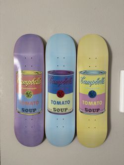 Campbell’s Soup Pop Art Skateboard Decks – Set of 3