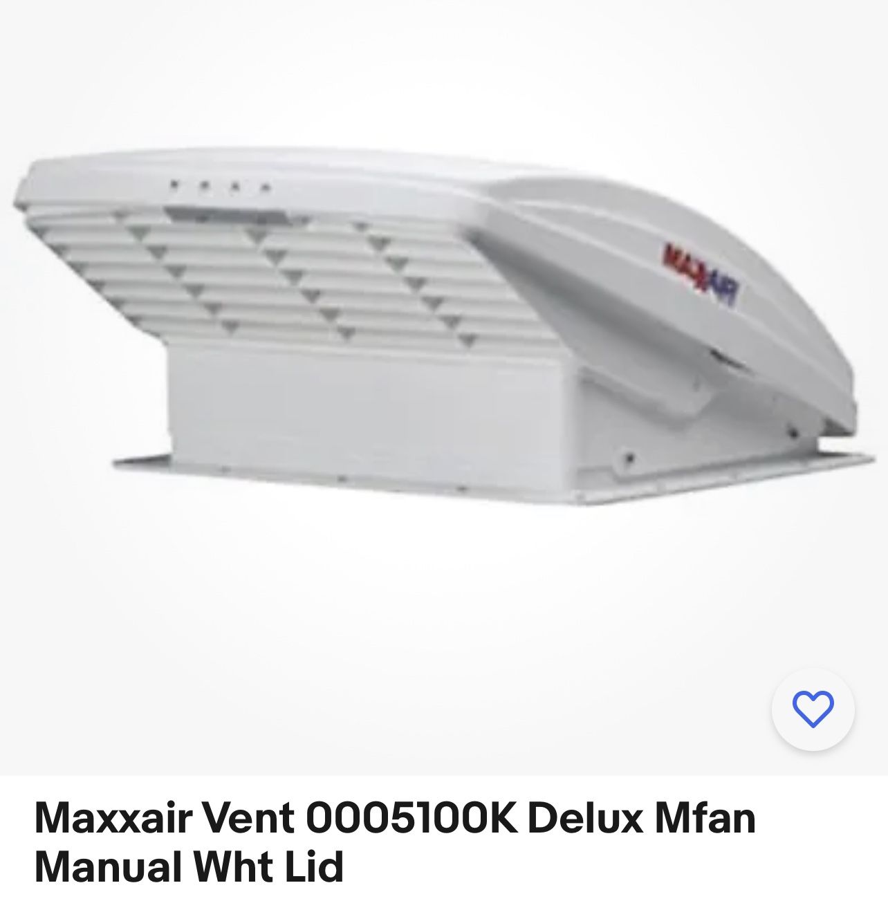 Maxxair Maxxfan Deluxe 10-Speed Ventilator 00-05100K