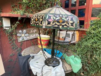 Lamp and custom glass shade