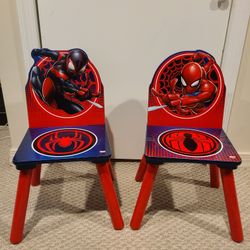 Set Of Spiderman Kids Chairs 