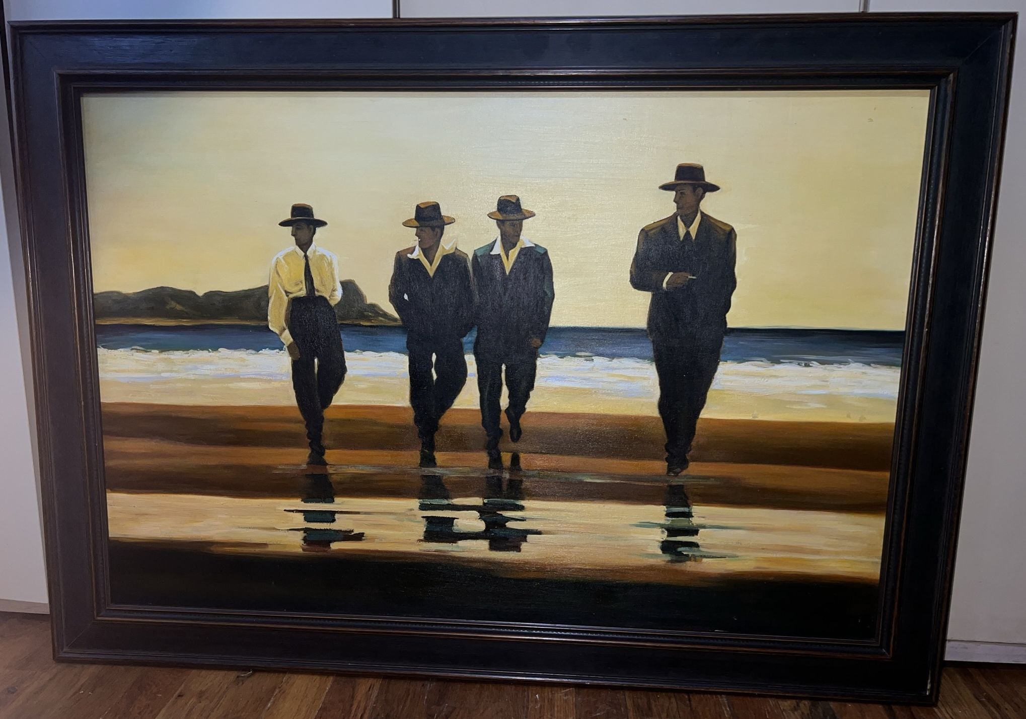 Very Large Jack Vettriano Framed The Billy Boys Print Approximately 41.25”X 29”