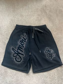 Amiri Rhinestone Shorts Black Luxury Streetwear Designer Shorts