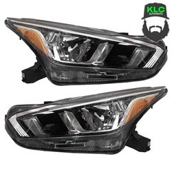 For 2020 2021 2022 2023 2024 Nissan Versa S SV Headlight Assembly Halogen Left Right Driver Passenger Side Pair Set 2Pcs