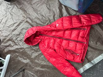 Red Puffer Jacket with Hood