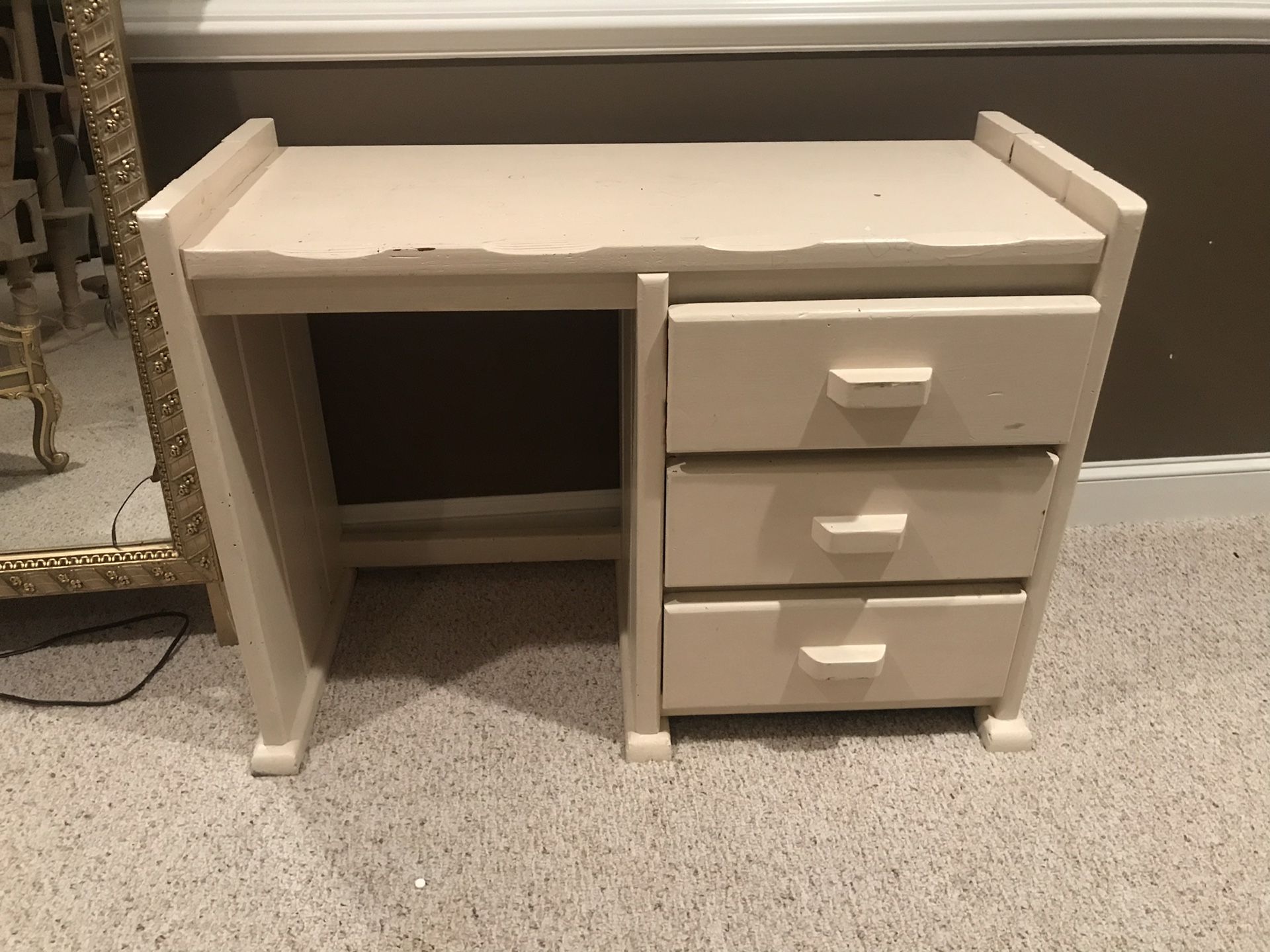 Solid wood painted desk