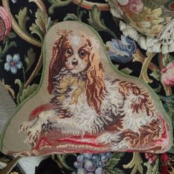 Needlepoint Dog Pillow 