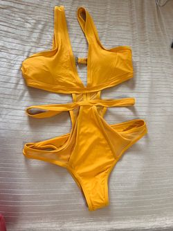 Yellow Matte Collection swimsuit