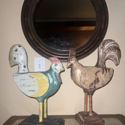 Wooden bird duo