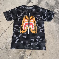 Bape Black Color Camo Tiger Face Tee🪨