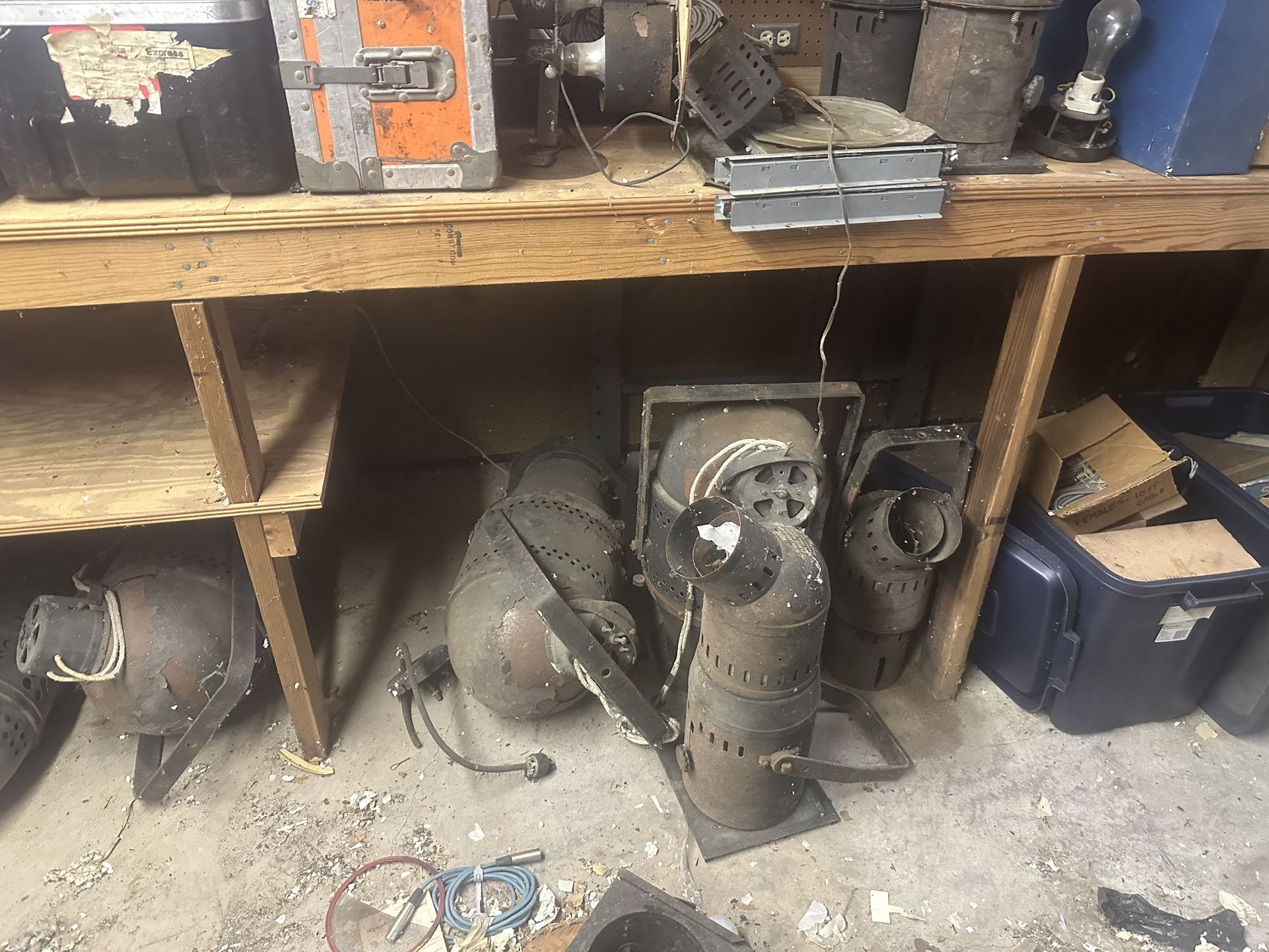 Vintage Antique Stage Lighting Equipment 