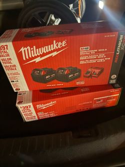 Milwaukee 5.0 ah batteries with charger