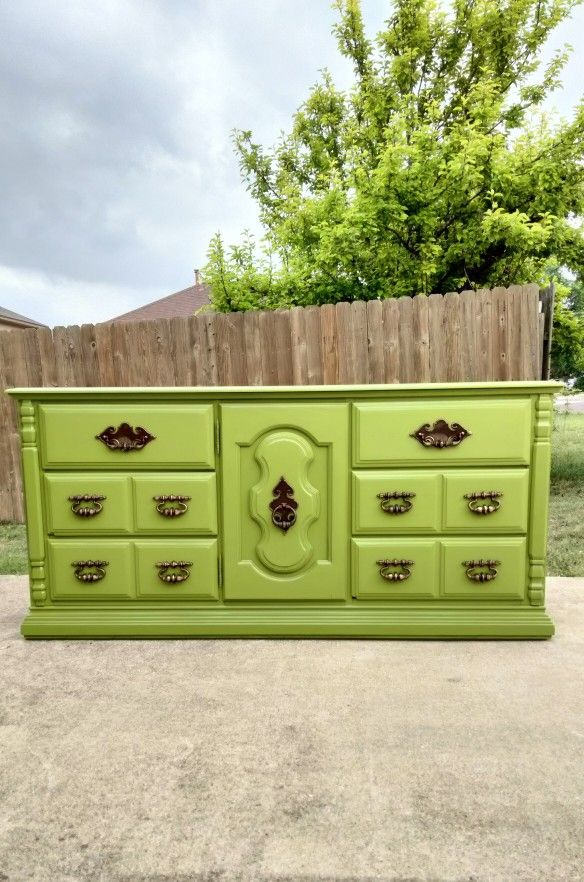 Beautiful Midcentury Unique Dresser 66x19x33