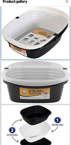 FREE - Arm & Hammer Large Sifting Litter Box Scoop Free Cat Litter Tray with Microban, Made in USA