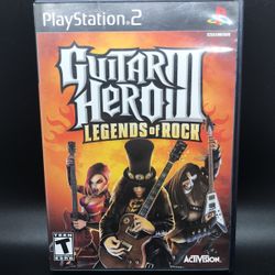 Guitar Hero III 3 Three Legends Of Rock PS2 Play Station 2 Game