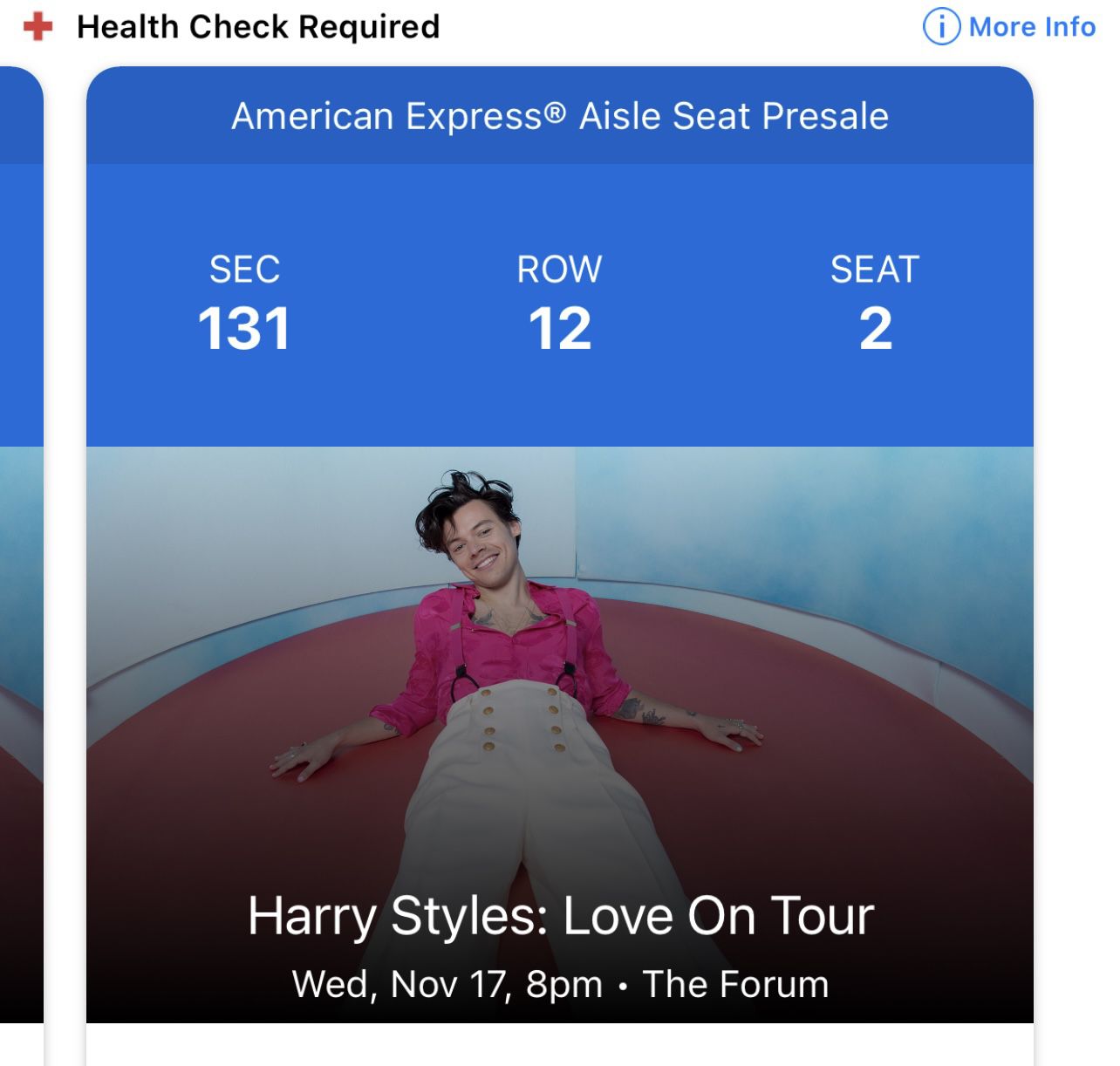 Harry Styles Love On Tour Ticket 