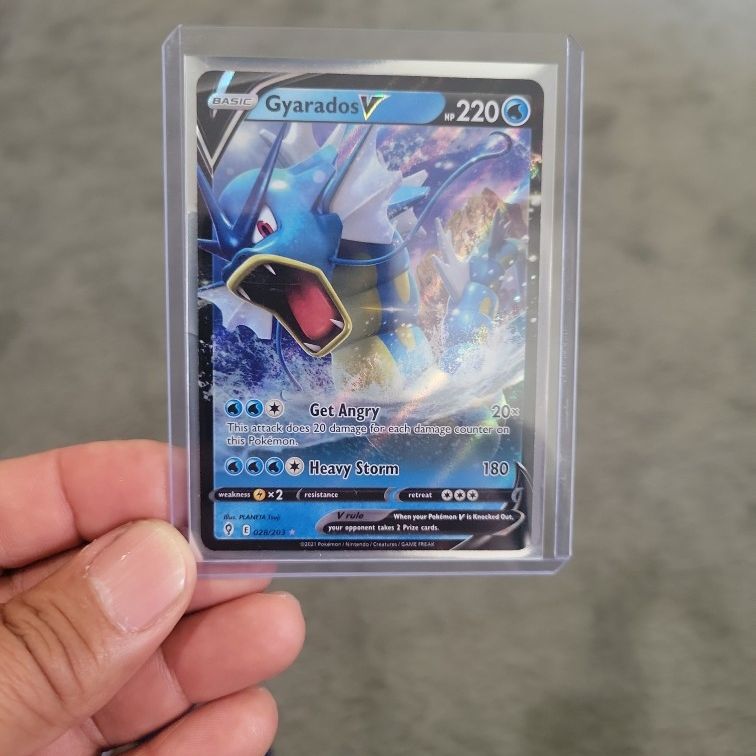 gyarados v pokemon card Pokemon SWSH Evolving Skies Gyarados V 028/203 AGS Mint+ 9.5 Full Holo Rare 2021