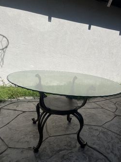 Glass table - antique