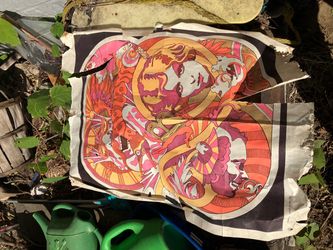 ACID LAND Psychedelic Art Nouveau head shop poster 1967 NM 21x27