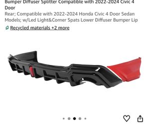 Difusor para civic 2022/2024