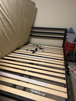 Metal queen size bed frame