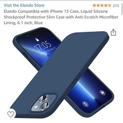 Blue Silicone iPhone 13 Case
