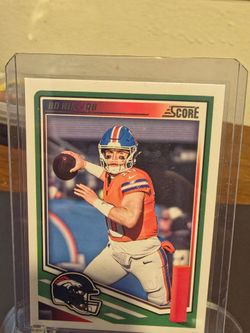 Bo Nix Score NFL Trading Card Denver Broncos QB