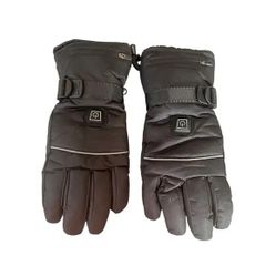 Black Fleece Lined Heated Gloves