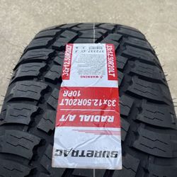 New 33x12.50r20 All Terrain Suretrac Tires 33x12.50x20 Tire AT 33s 33 Llantas Nuevas Todo Terreno 33 X 12.50 R 20 MT Mud RT Rugged Llanta Nueva 305/55