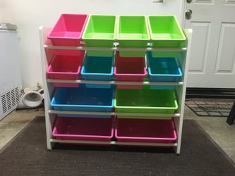 Kids Toy Storage Organizer with 12 Removable Bins