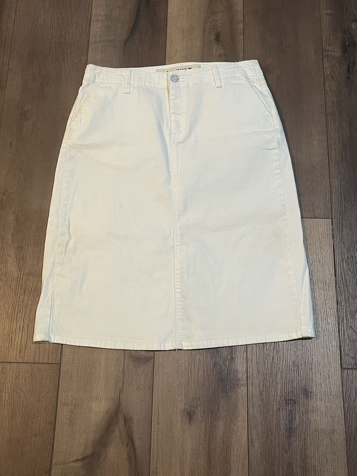 Women’s GAP Jeans A-Line White Jean Skirt, Size: 8