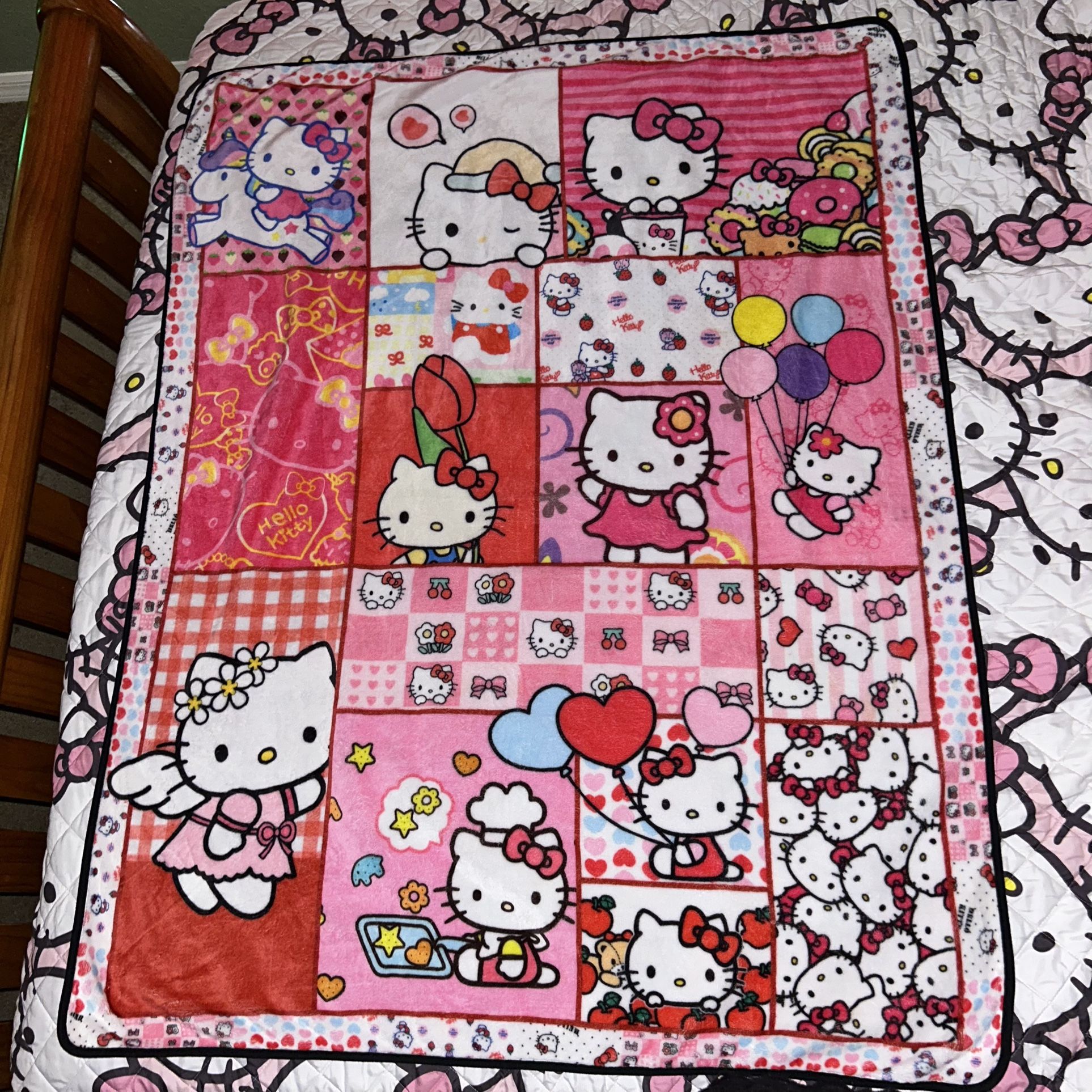 hello kitty plush throw blanket