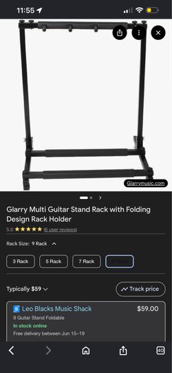 Glarry Rack Multi Guitar Stand Folding Design