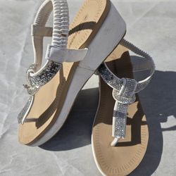 White Women Wedges 