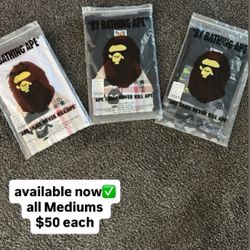 bape shirts all medium 