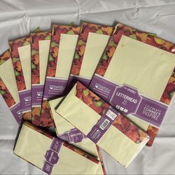 Geographics leaf design letterhead and envelopes
