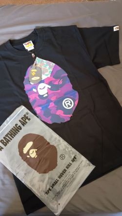 BAPE Color Camo Big Ape Head Tee – Black/Purple