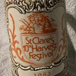 1983 St. Clare’s 10th Harvest Festival Stein