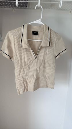 Formal Cream Color Knitted Top 