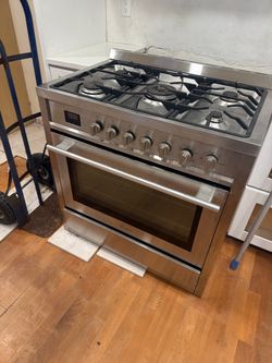 Stainless Steel 5-Burner Gas Range Oven (Burners/Stove Work, Oven needs repair
