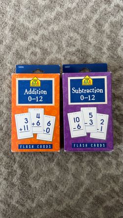 School Zone Math Subtraction and Addition 0-12 Flash Cards