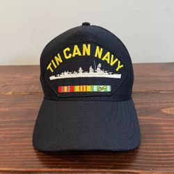 Tin Can Navy Hat Cap Sailors US Destroyer Veterans Snapback Eagle Crest USA Made
