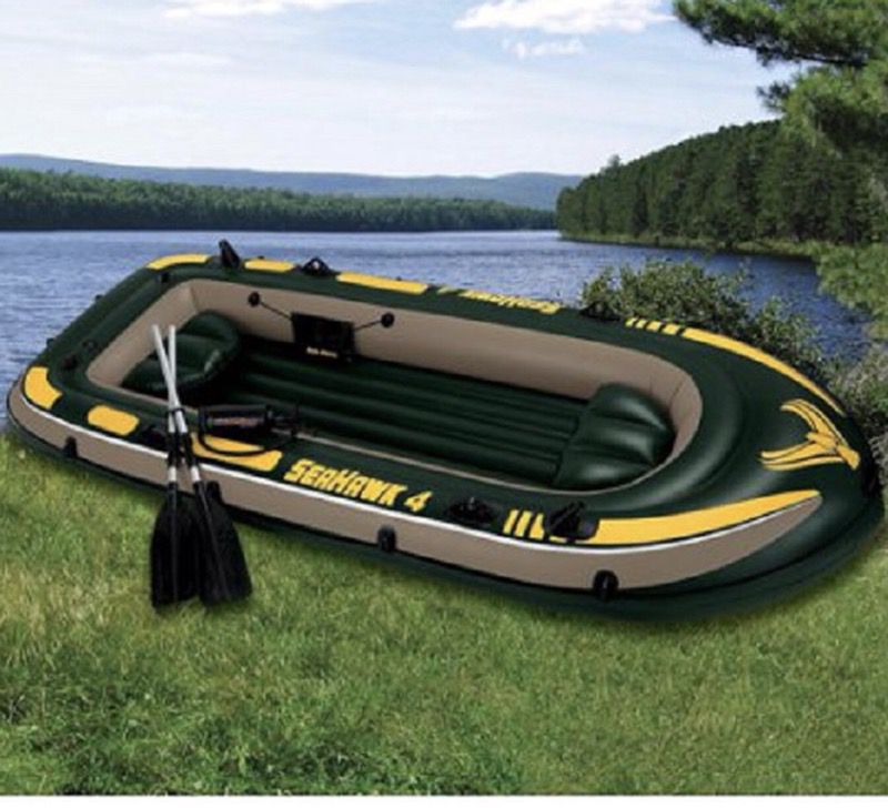 Intex Inflatable Seahawk 4 Boat & Paddles