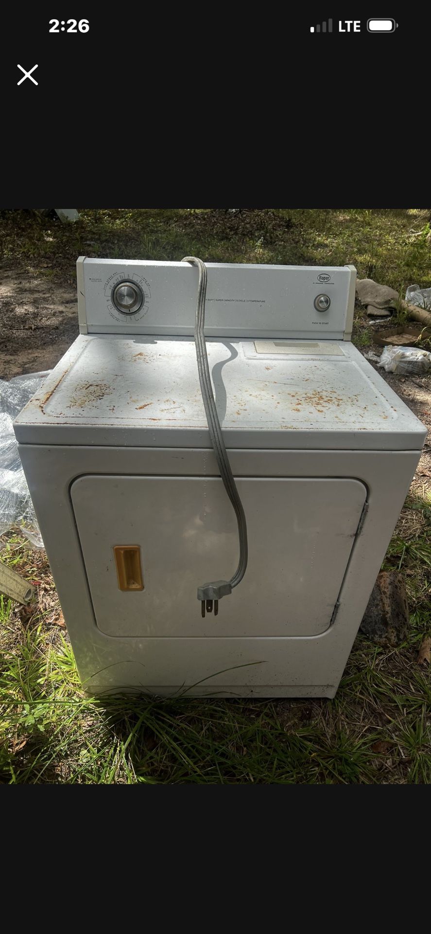 Electric Dryer Works Good