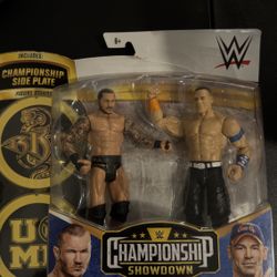 Series 2 figures of the championship match between Randy Orton and John Cena from WWE Mattel