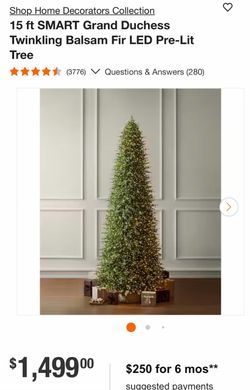 Shop Home Decorators Collection 15 ft SMART Grand Duchess Twinkling Balsam Fir LED Pre-Lit Tree