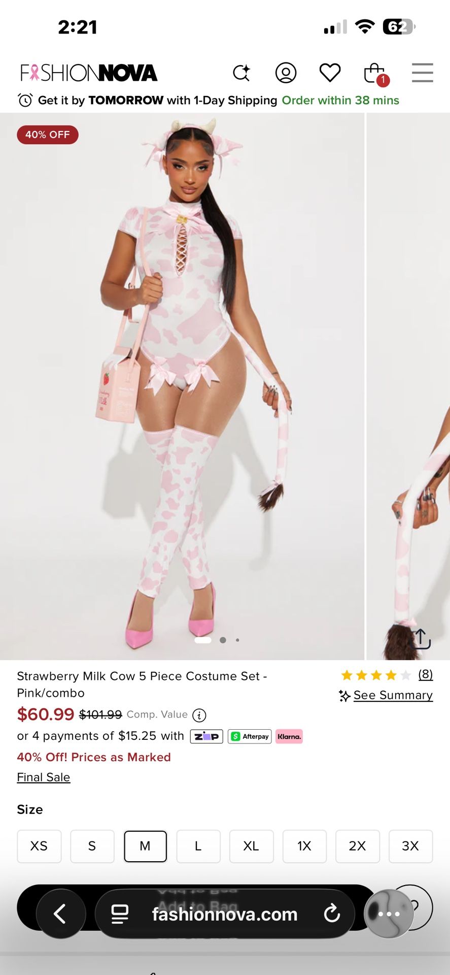 Strawberry Milk Halloween Costume